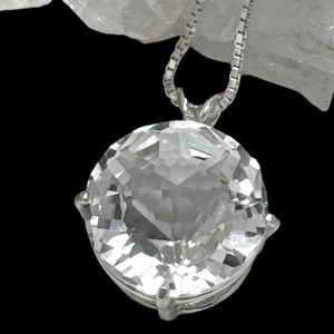 Clear Quartz Radiant Heart Set in Sterling Silver