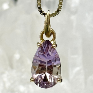 Bolivian Ametrine Tear Drop Pendant in 18K Gold