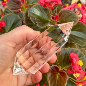 Marvelous Clear Quartz Vogel Wand - 12 Facets - 223 Grams Marvelous Clear Quartz Vogel Wand - 12 Facets - 223 Grams