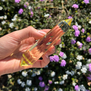 Natural Citrine Crystal Wand ~ 12 Facets (133 grams)