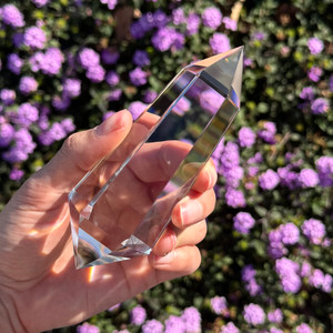 'Snowflake' Vogel Wand with Beautiful Floating Crystals - 6 Facets - 249 Grams