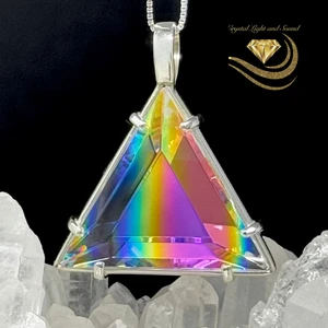 Vogel Star of David Pendant with Rainbow Dichroic Glass~ Large