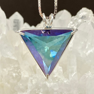 Aqua Aura Angelic Star™ Pendant, Set in 925 Sterling Silver