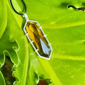 Rare "Infinity" Zambian Cognac Citrine Pendant - Large