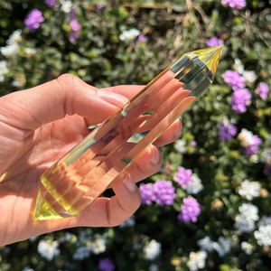 Natural Citrine Crystal Wand ~ 12 Facets (90 grams)