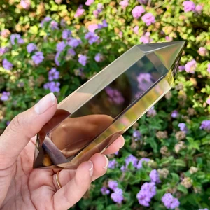 Masterpiece Brazilian Smoky Vogel Crystal Wand, 6 Facets, 329g