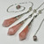 Rose Quartz Crystal Pendulum with Silver Setting