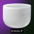 Premium Frosted Crystal Singing Bowl, Perfect Pitch, B-Note 8"