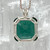 Siberian Green Earth Heart Pendant Set in Sterling Silver