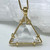 Clear Madagascar Quartz Vogel Star of David Pendant, 14K Gold- Medium