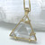 Clear Madagascar Quartz Vogel Star of David Pendant, 14K Gold- Medium