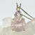 Rose Quartz Crowned with Danburite Trillion set in Sterling Silver