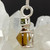 Citrine Radiant Heart with Moldavite Trillion