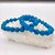 Natural Blue Apatite Bracelet, 21-8mm round beads