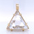 Madagascar Clear Quartz Vogel Star of David Pendant set in 14K Gold