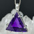 Natural Zambian Amethyst Vogel Crystal Star of David Pendant - Small