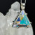 Vogel Star of David Clear Quartz, Cyan Dichroic