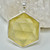 Natural Citrine Hexagram Star Pendant Set in 990 Silver