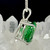 Tibetan Green Obsidian Pendant set in Sterling Silver