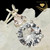 Danburite Round with Morganite Trillion, Sterling Silver