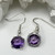 Amethyst Radiant Heart Earrings