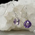 Amethyst Radiant Heart Earrings