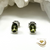 Natural Moldavite Earrings,  6mm Oval