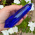 Siberian Blue Quartz Vogel Crystal Wand Generator, 12 Facets, 120+g