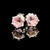 6mm Round Cut Pink Garnet Post Earrings