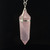 Rose Quartz Crystal Wand Pendant, 24 Facets