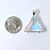 Vogel Star of David, Clear Quartz  & Cyan Dichroic Glass - Medium