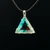 Vogel Star of David, Clear Quartz  & Cyan Dichroic Glass - Medium