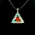 Vogel Star of David, Clear Quartz  & Cyan Dichroic Glass - Medium