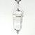 New! Clear Quartz 6 Faceted Crystal Wand Pendant ~ Set in 990 Sterling Silver