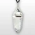 Restock! 6 Faceted Clear Quartz Crystal Wand Pendant - Set in 990 Sterling Silver