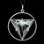 Triangle Vortex Pendant in Lemurian Quartz w/ Sterling Silver Circle