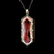 "Infinity" Pendant - Lemurian Clear Quartz w/ Cyan Dichroic Glass in 14k Gold