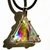 Vogel Star of David in Lemurian Quartz w/ Rainbow Dichroic Glass Set in 14k Gold - Small