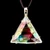 Vogel Crystal Star of David Pendant Lemurian Quartz w/ Pastel Rainbow Dichroic Glass~ Large