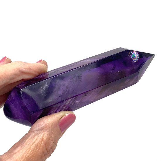 Brazilian Amethyst Wand from Lawrence Stoller, 136g