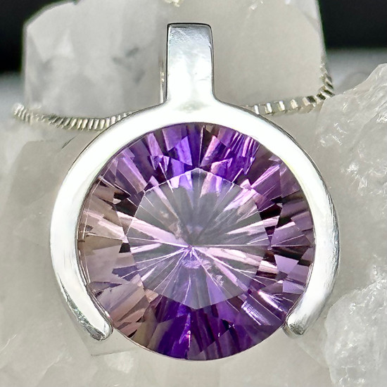 "Vaticano" Bolivian Ametrine Pendant Set in 935 Silver