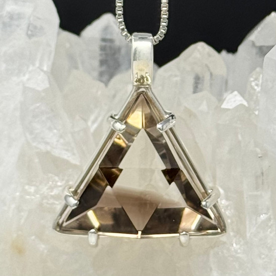 Zambian Smoky Quartz Vogel Star of David ~ Small
