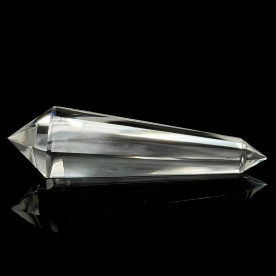 Exceptional Vogel-Inspired Brazilian Clear Quartz  Wand - 6 Facets (446g)
