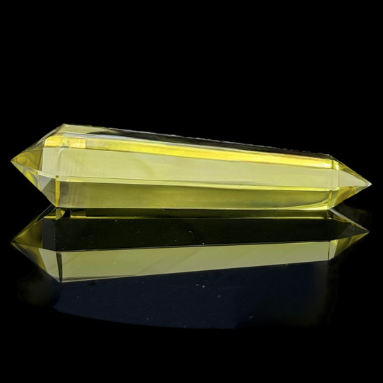 Brazilian Citrine Crystal Wand 6 Facets - 232 Grams