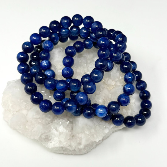 Natural Kyanite Bracelets - 8mm Beads - 6-7" Wrist