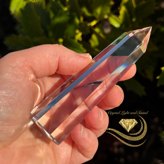Natural Clear Quartz Meditation Crystal Wand - 6 Facets, 108g