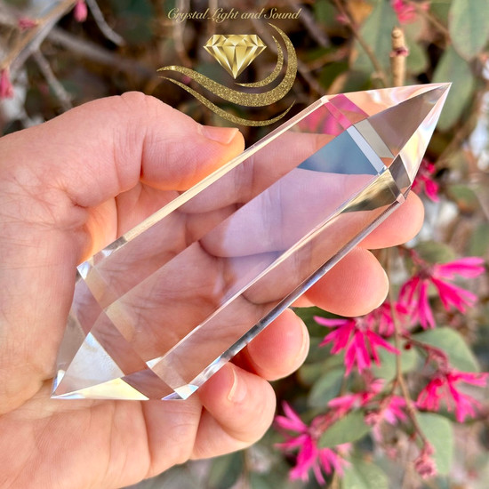 Brazilian Clear Quartz Vogel Crystal Wand, 8 Facets • 218 Grams