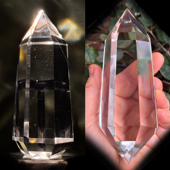 Vogel Wand with Floating Crystals, 6 Facets (370 Grams)