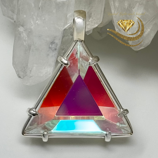 Vogel Star of David, Madagascar Clear Quartz  & Dichroic Glass - Medium