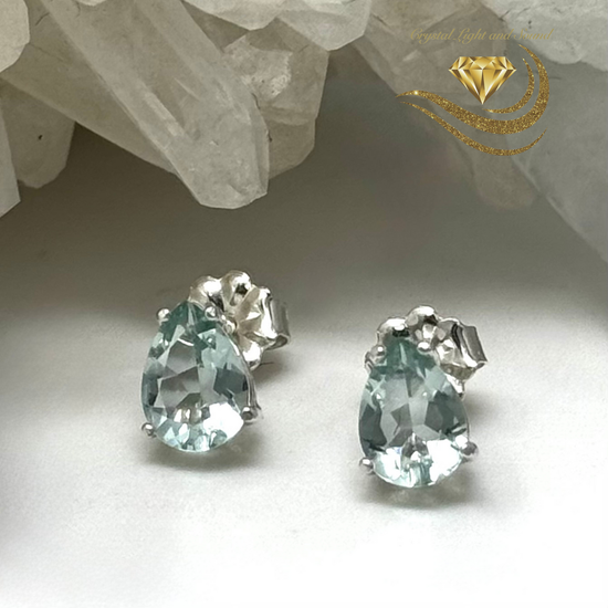 Colombian Obsidian Earrings -6mm Pear Cut